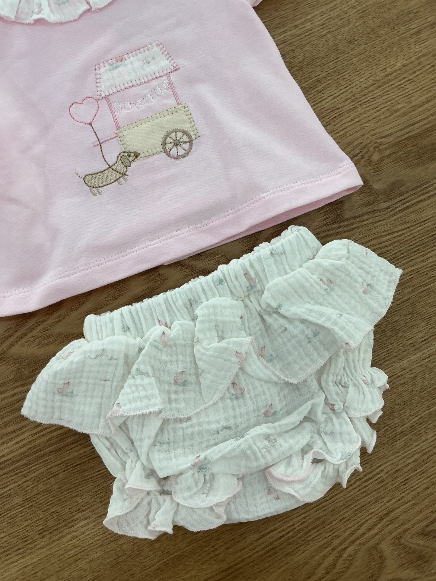Completo passerotto rosa