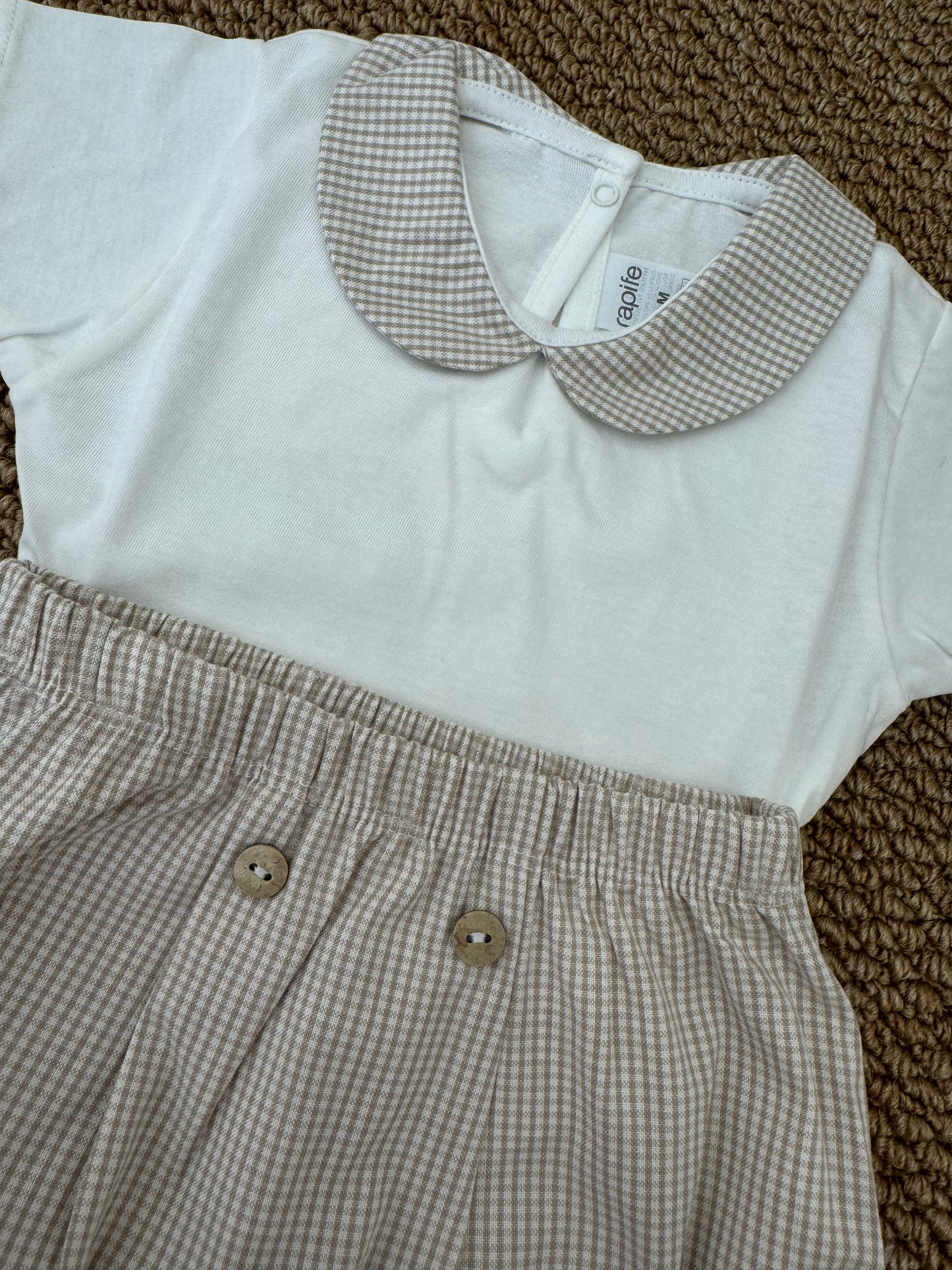 Completo mille righe beige