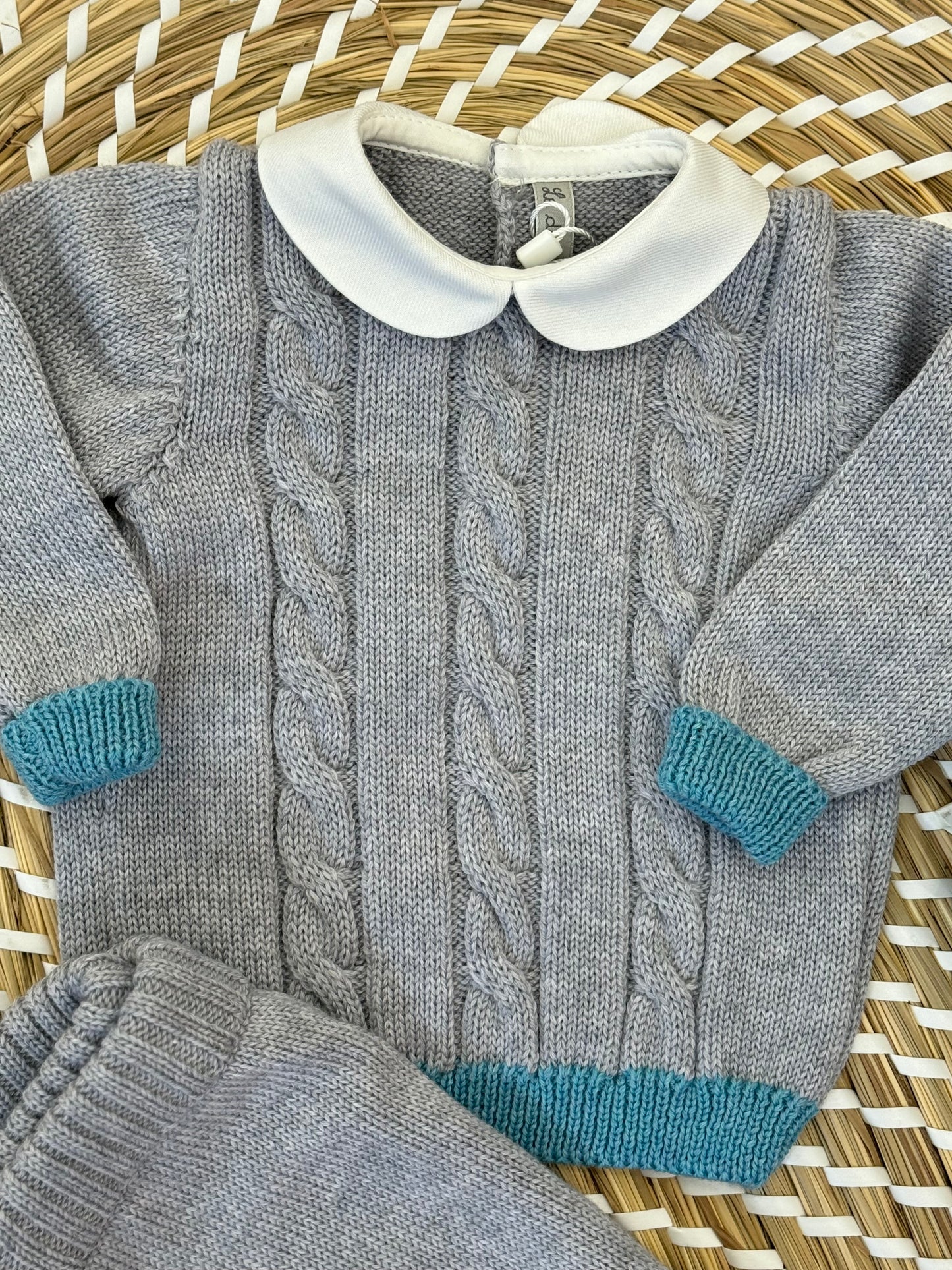 Set uscita clinica 0/3 mesi 100% lana merino