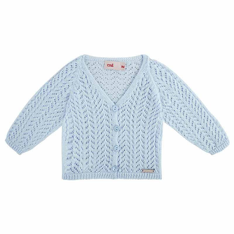 Cardigan traforato Condor CELESTE