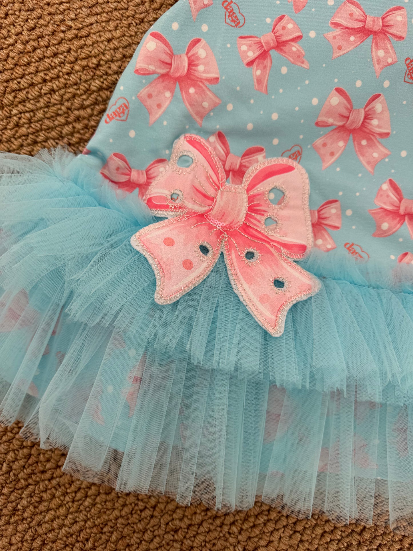 Abito fiocco cielo tulle