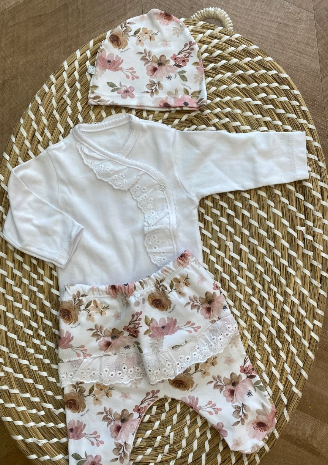 Completo Clinico FLOWERS 3 pezzi Cotone TODO AMOR