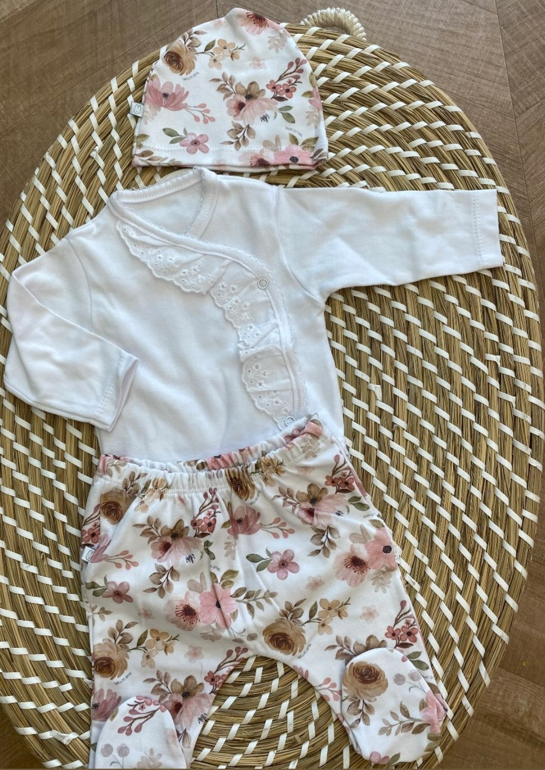 Completo Clinico FLOWERS 3 pezzi Cotone TODO AMOR