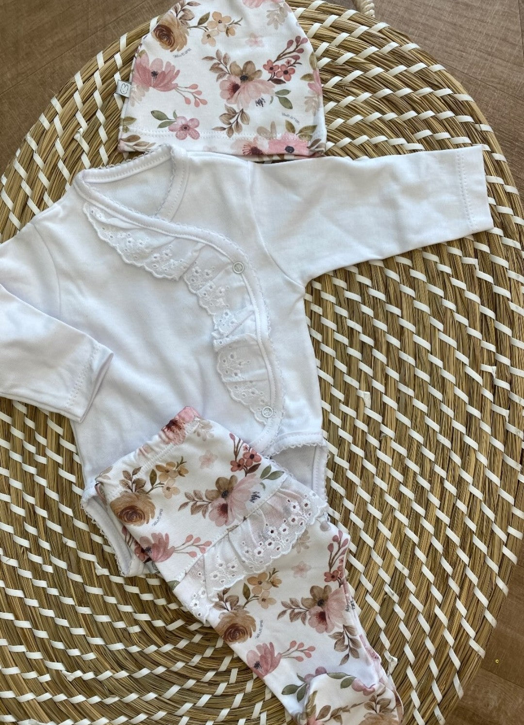 Completo Clinico FLOWERS 3 pezzi Cotone TODO AMOR