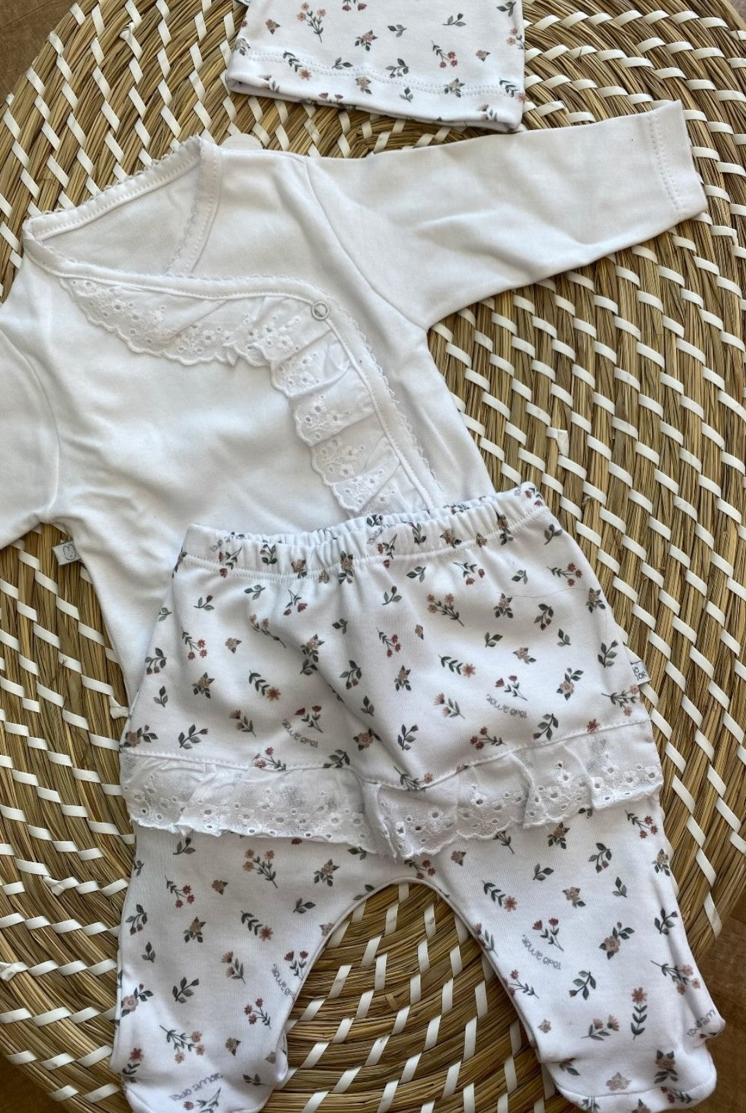 Completo Clinico ROSE 3 pezzi Cotone TODO AMOR