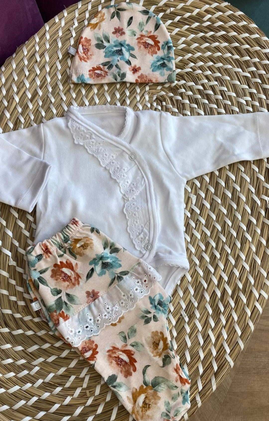 Completo Clinico FIOR DI PESCO 3 pezzi Cotone TODO AMOR
