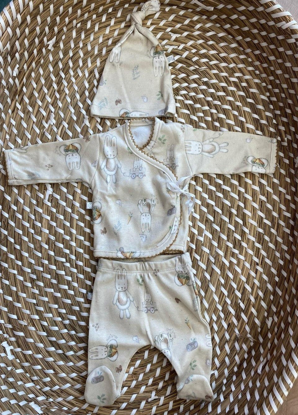 Completo Clinico PREMATURI Coniglio 3 pezzi Cotone TODO AMOR