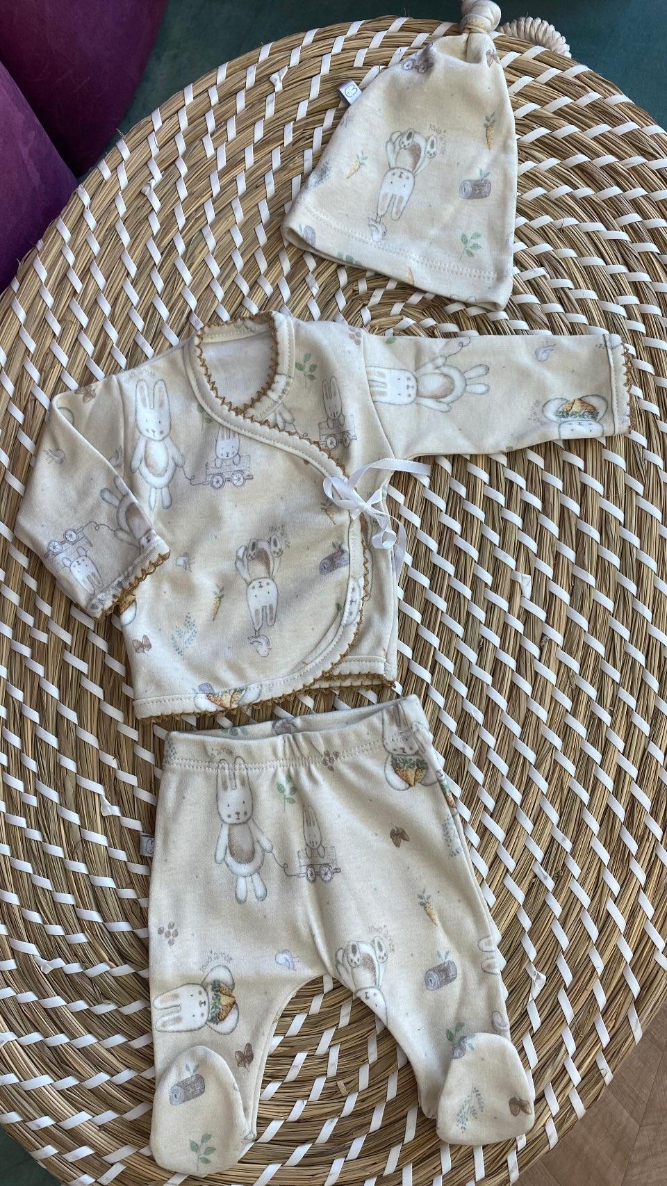 Completo Clinico PREMATURI Coniglio 3 pezzi Cotone TODO AMOR