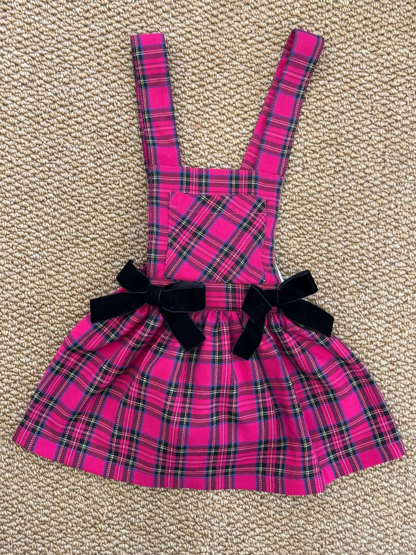 Salopette tartan fuxia