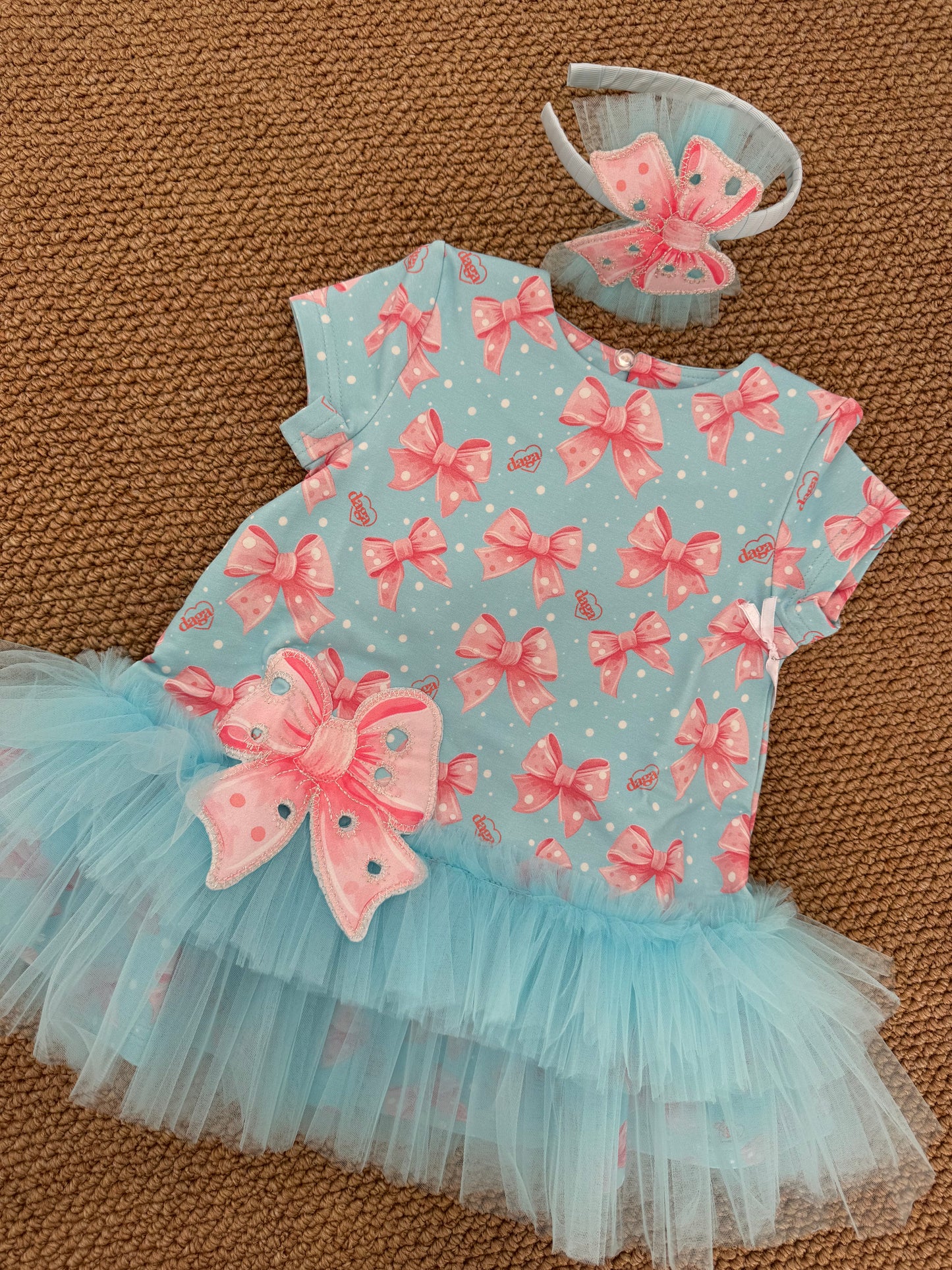Abito fiocco cielo tulle