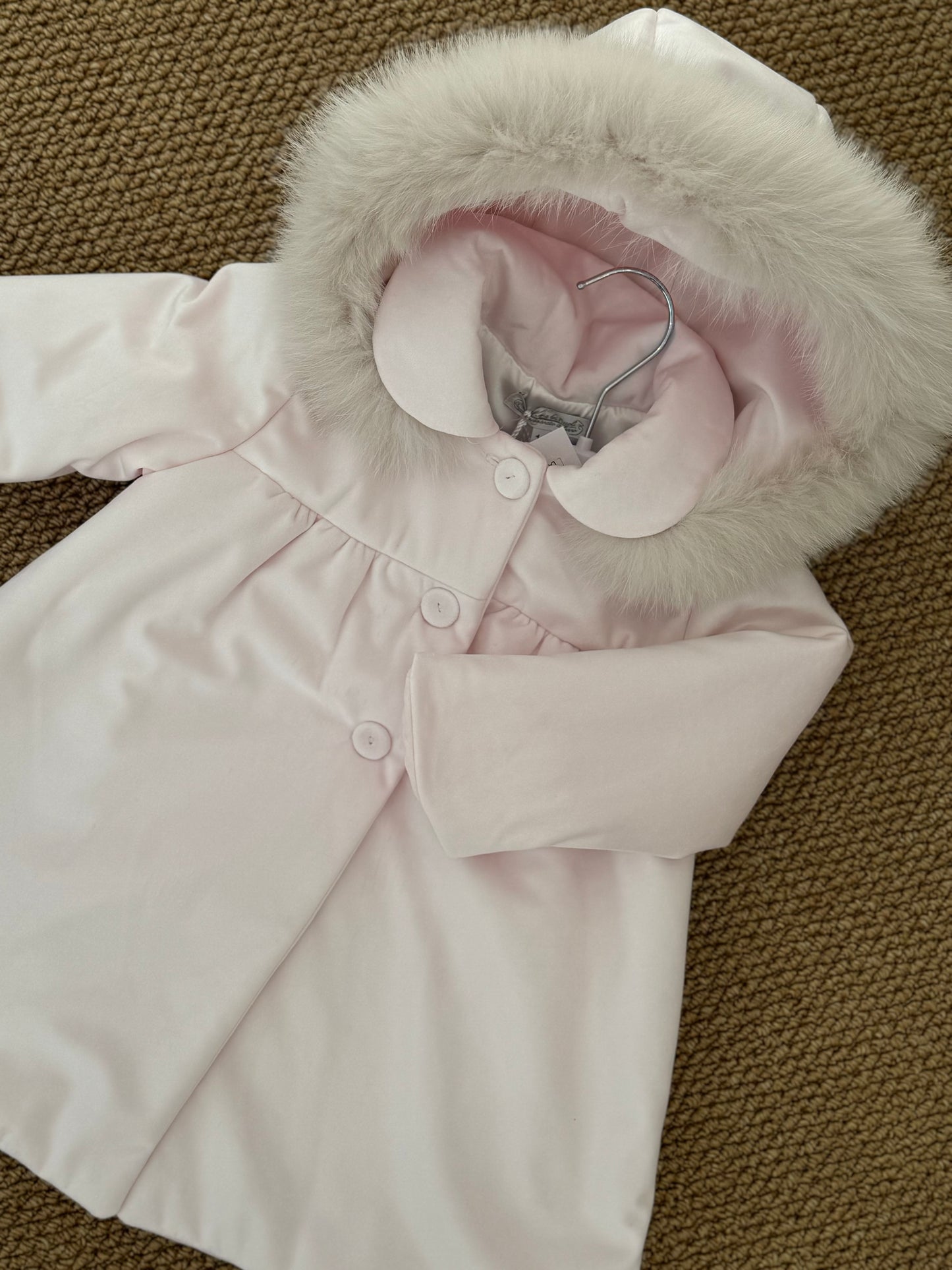 Cappotto neonata velluto liscio
