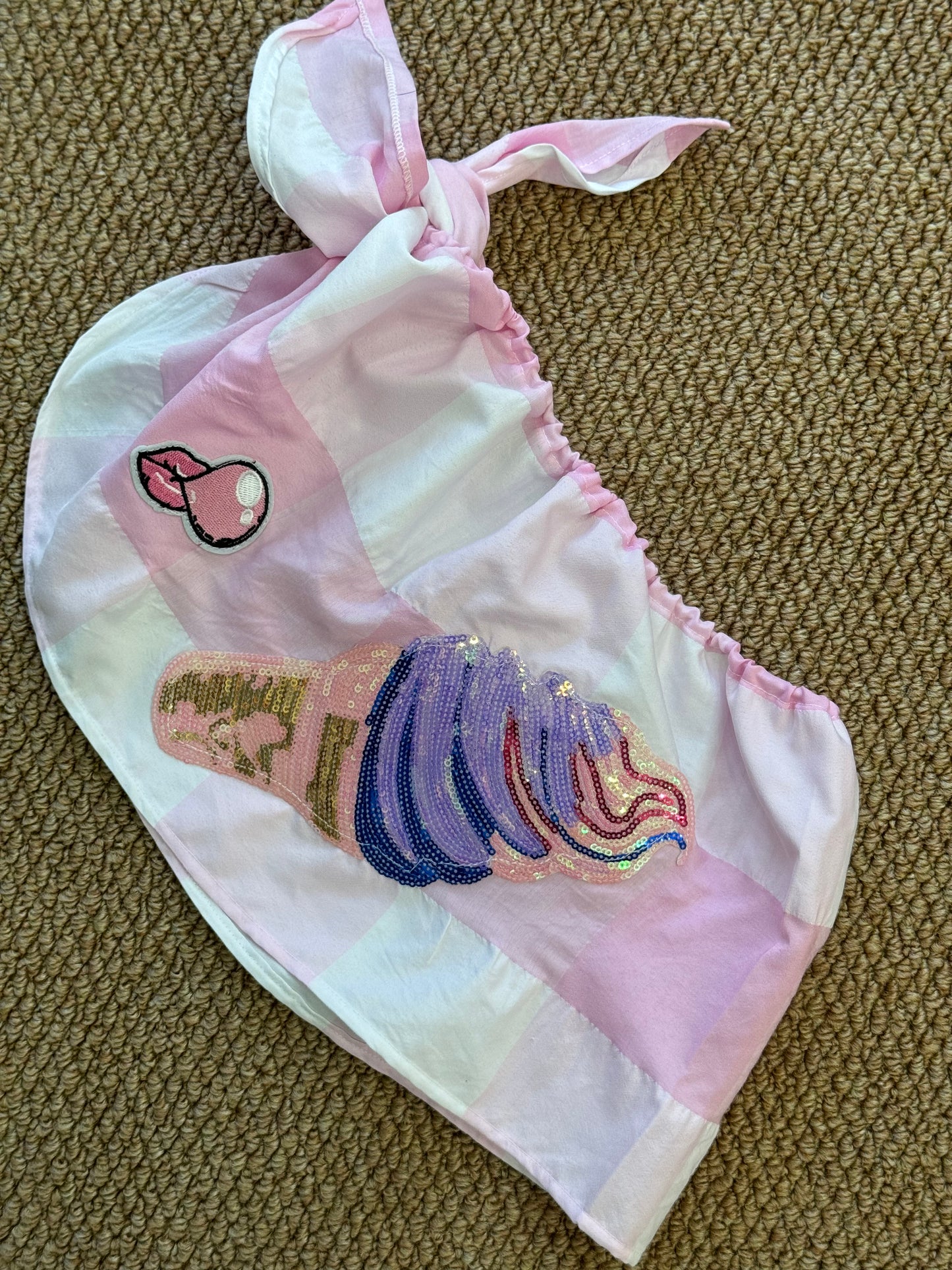 Costume bikini big buble pink Con Pareo