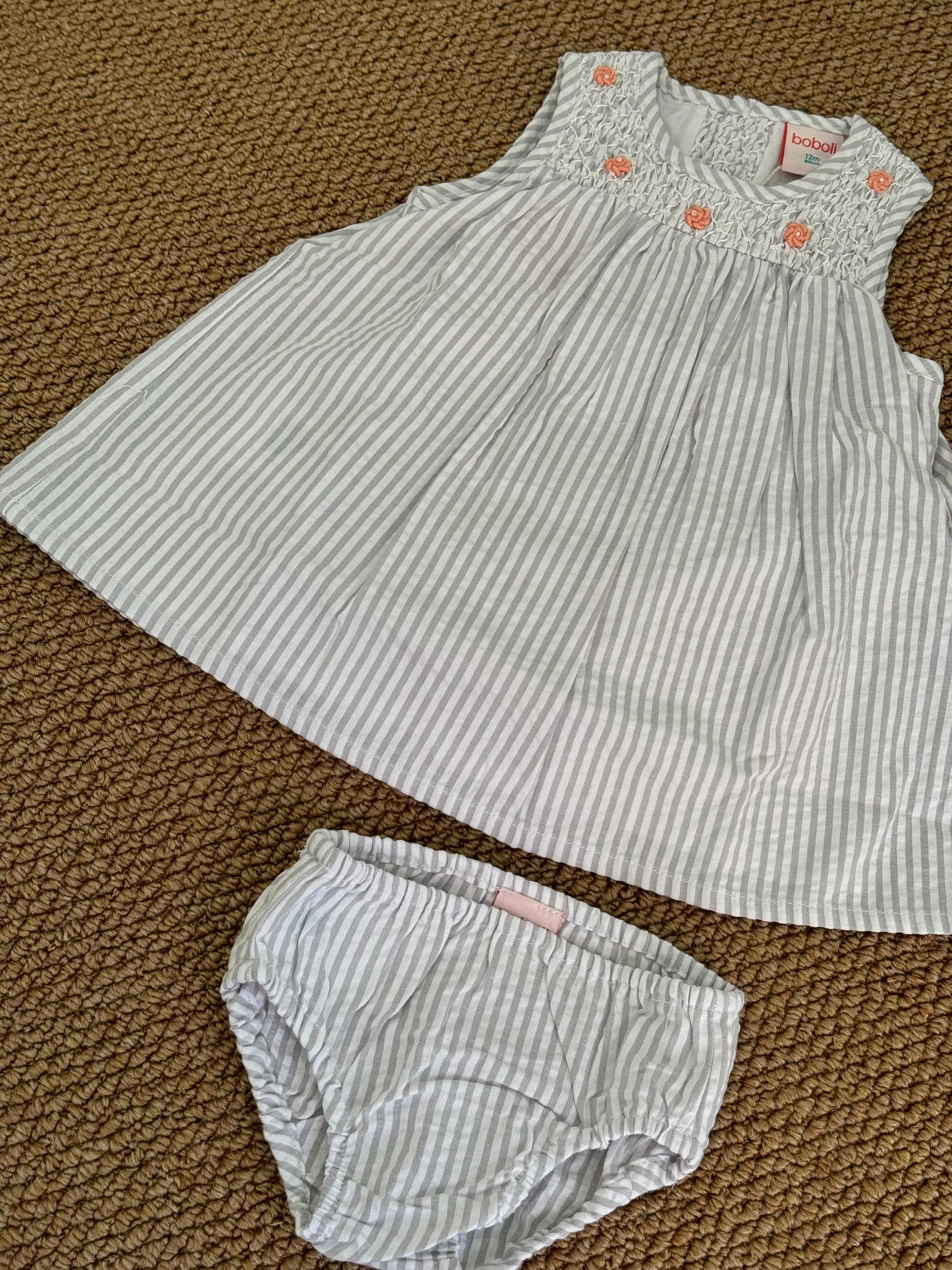 Abito coral punto a smock