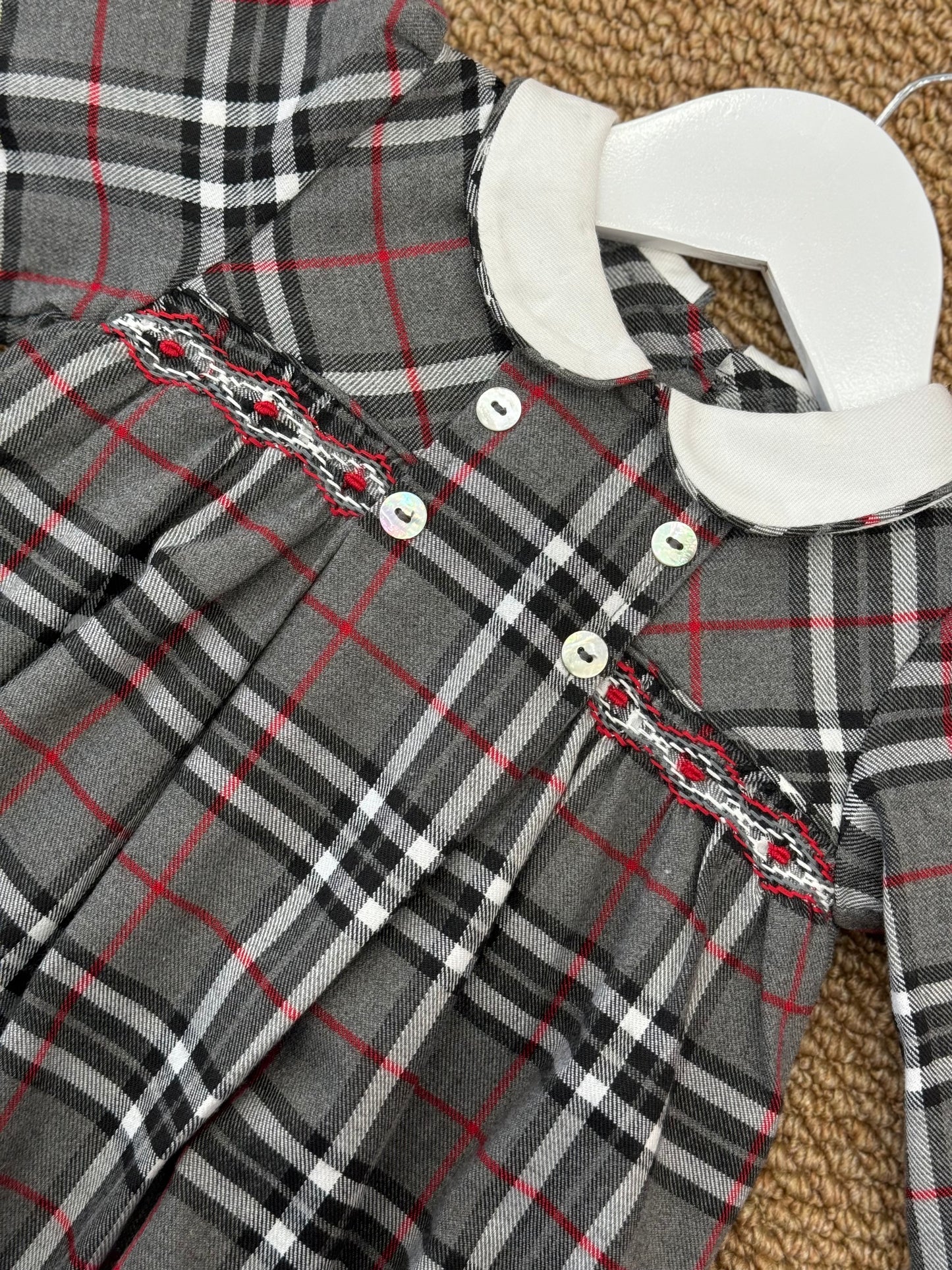 Pagliaccetto tartan grigio girl