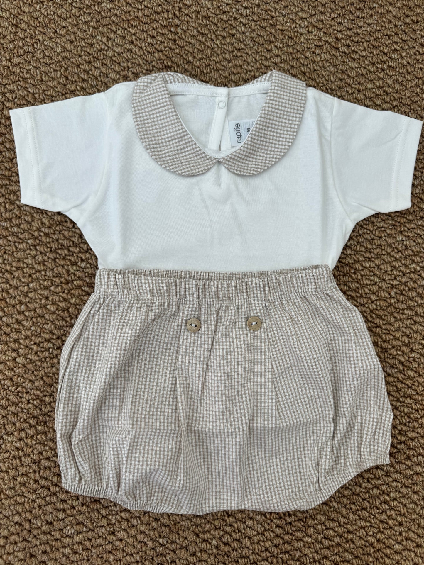 Completo mille righe beige