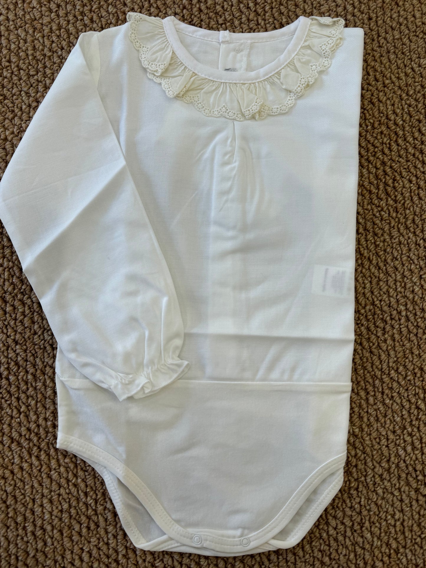 Body camicia pizzo latte