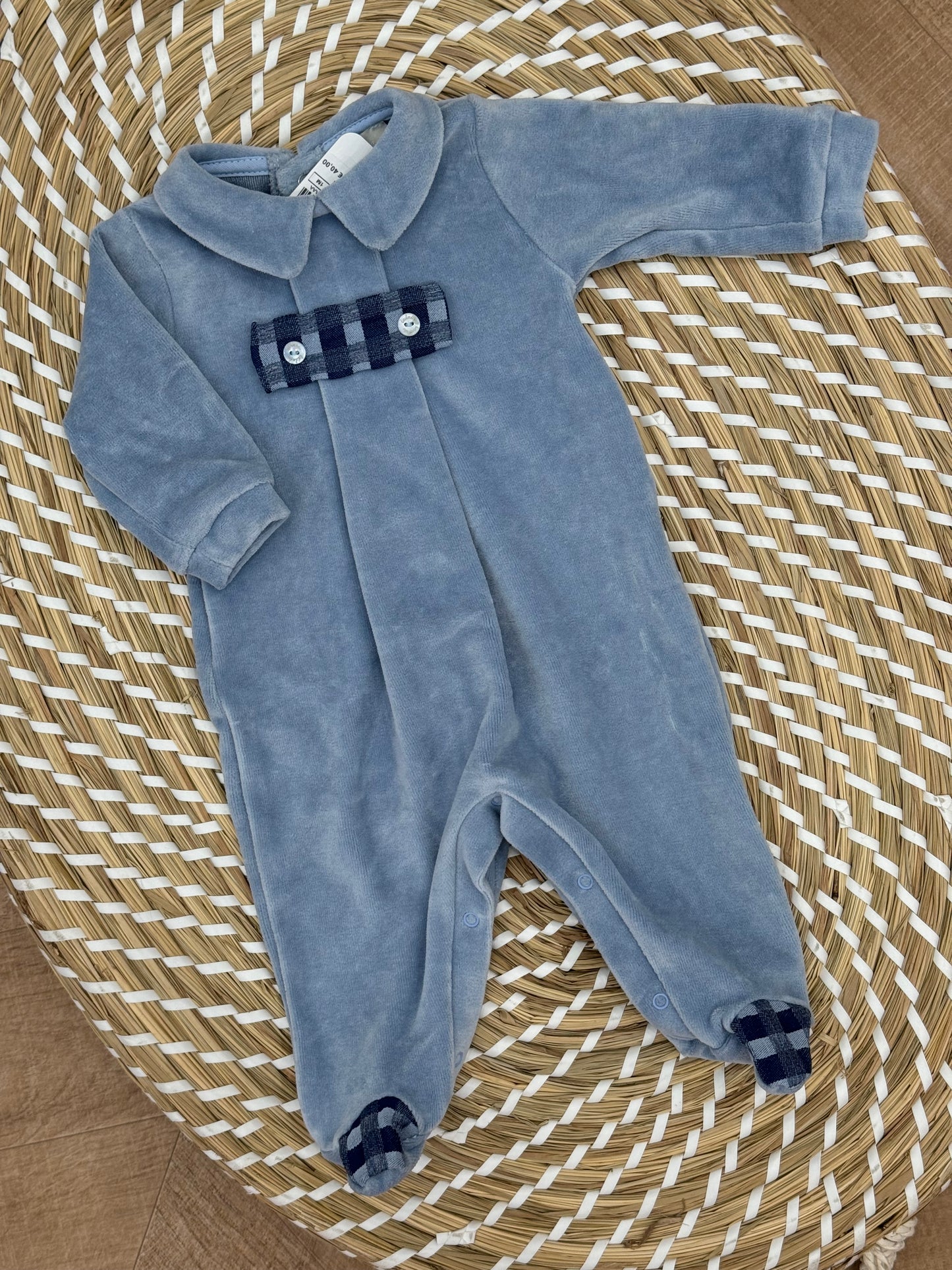 Tutina ciniglia blu men