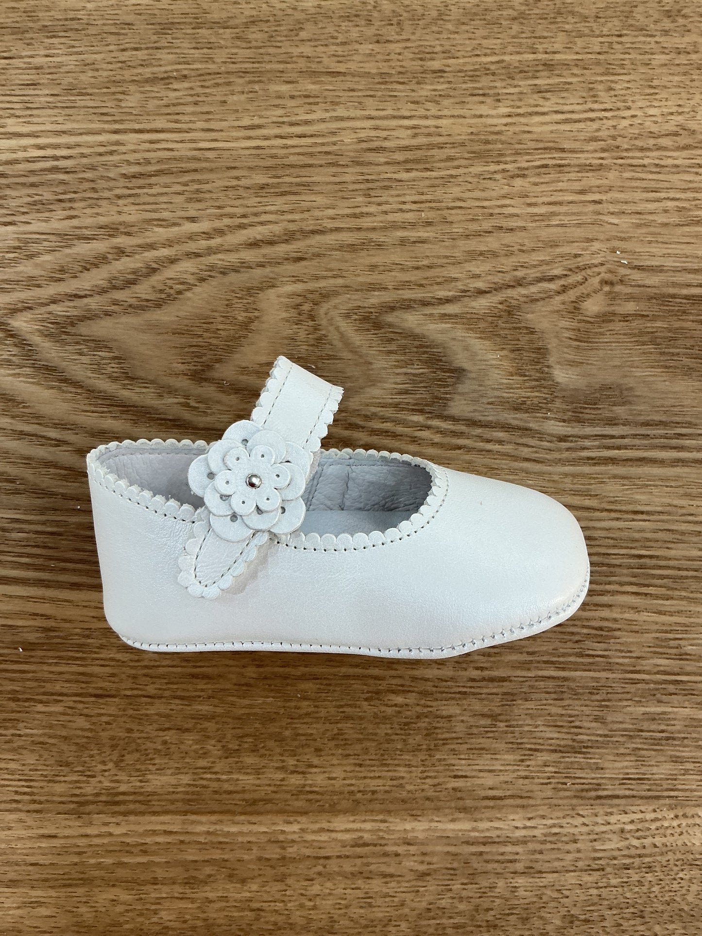Ballerine culla flower bianco perla