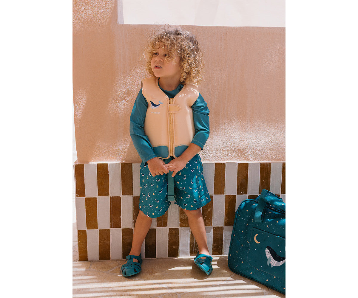 Boxer da Bagno Teal Whale