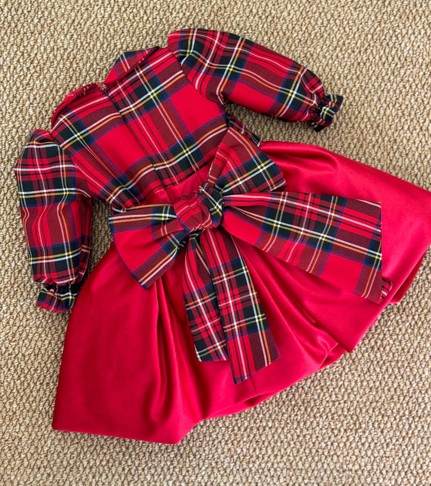 Abito noel tartan e red velvet