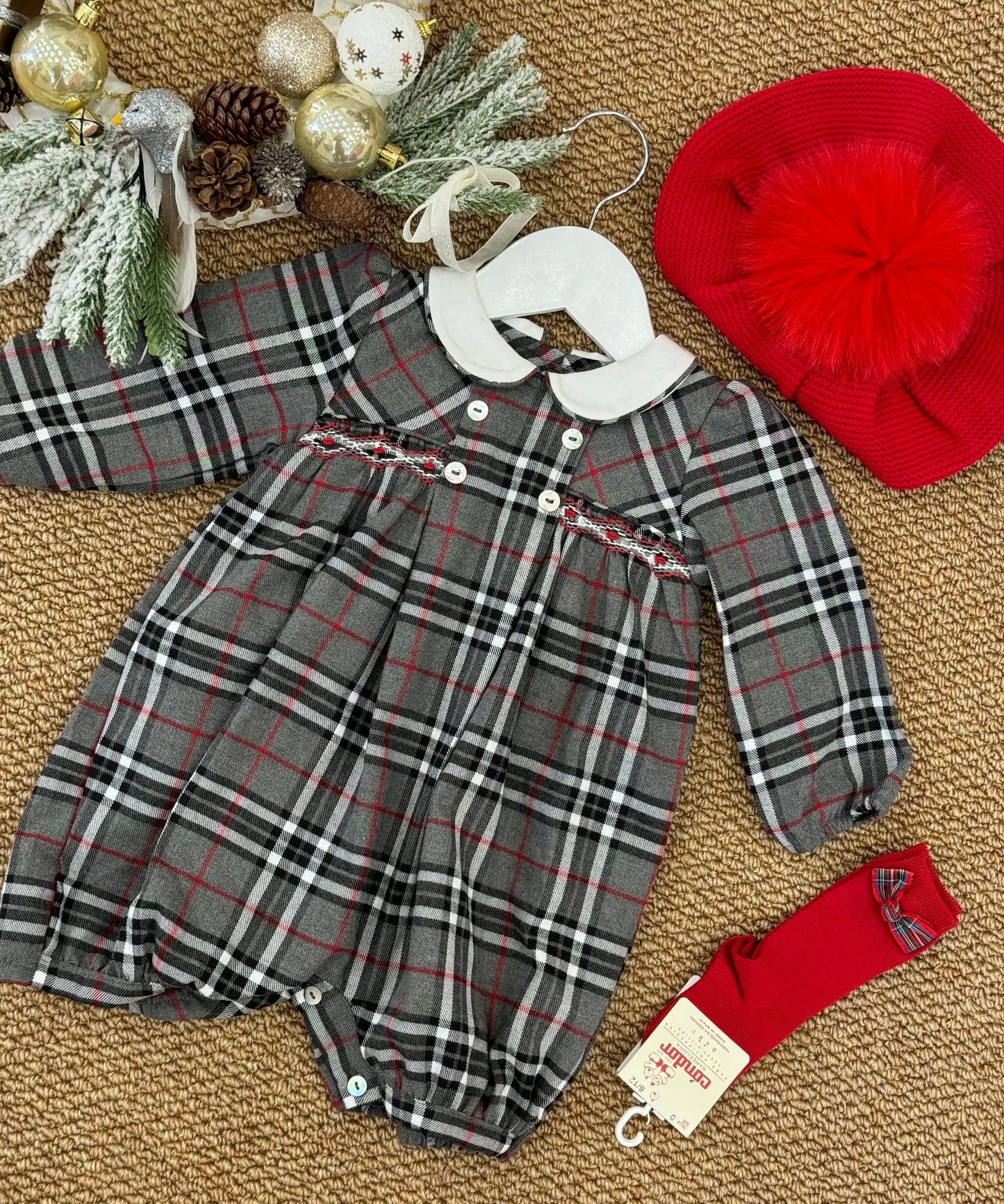 Pagliaccetto tartan grigio girl
