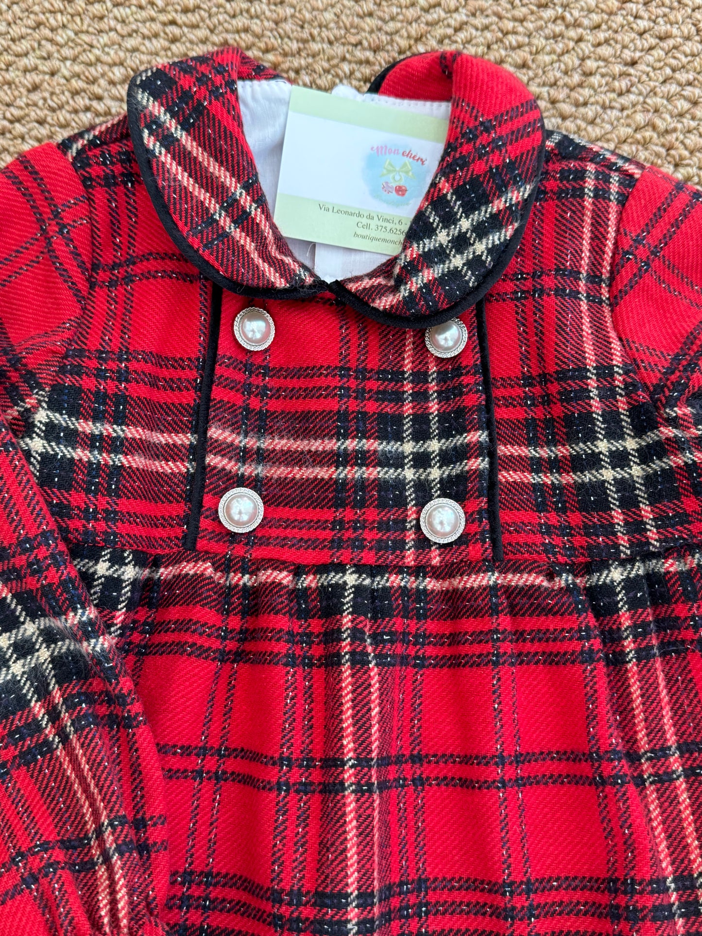 Pagliaccetto Tartan Con Bottoni Gioiello