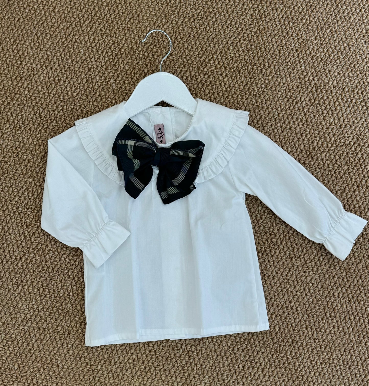 Camicia con fiocco tartan
