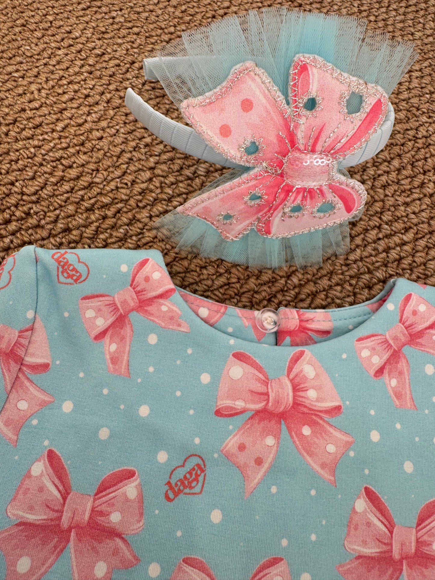 Abito fiocco cielo tulle