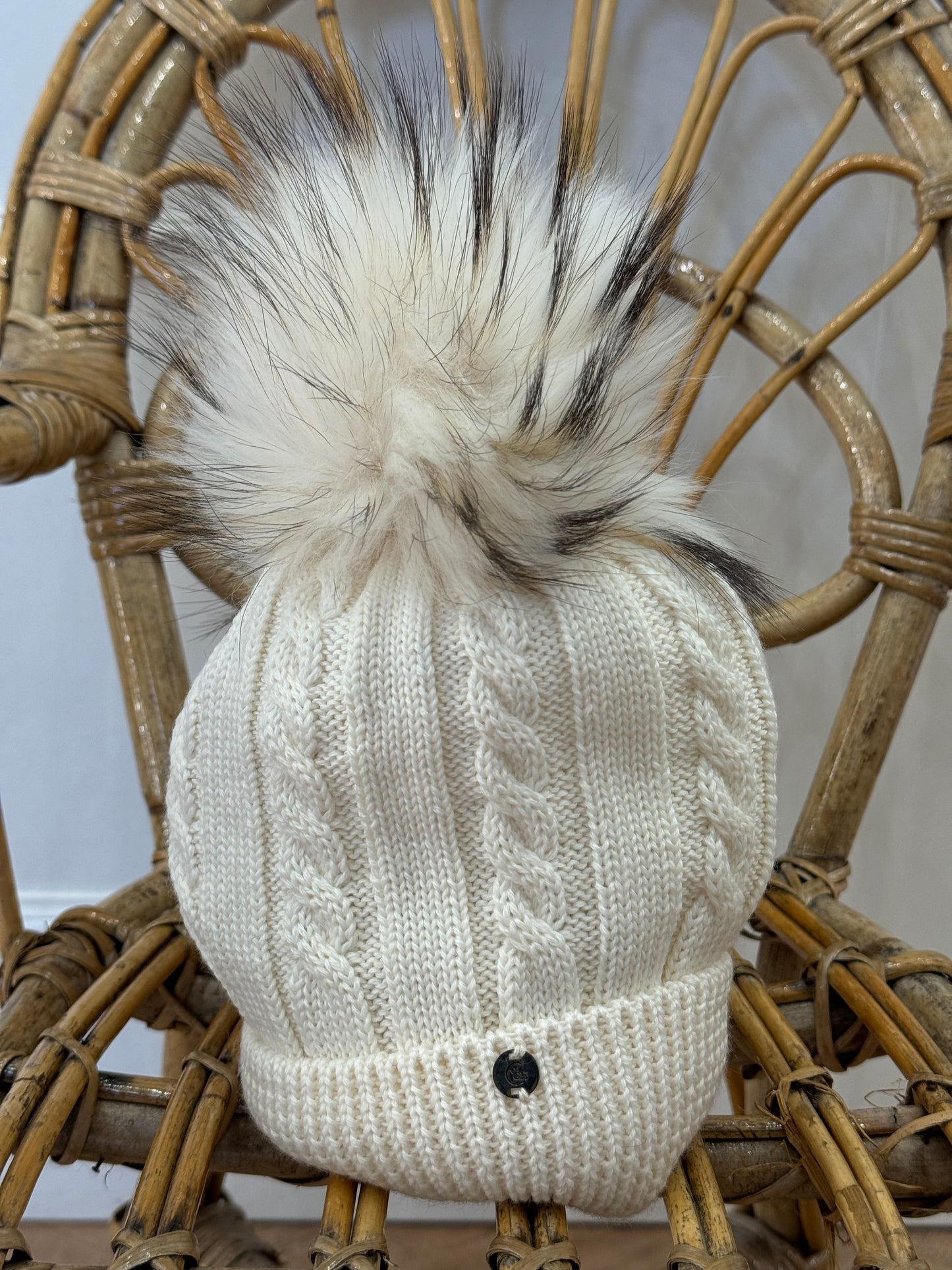 Cappello in lana treccia