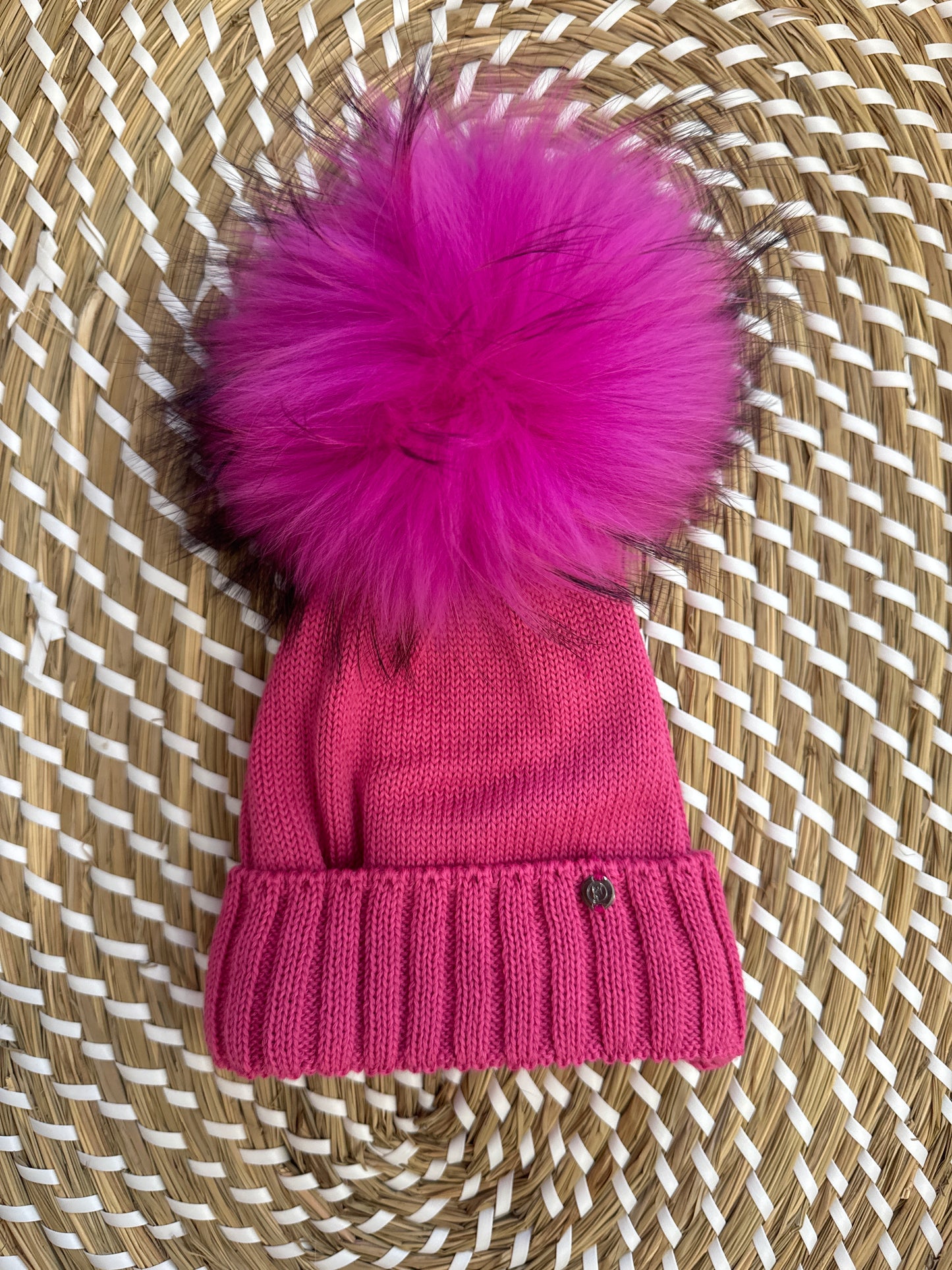 Cappello lana fucsia