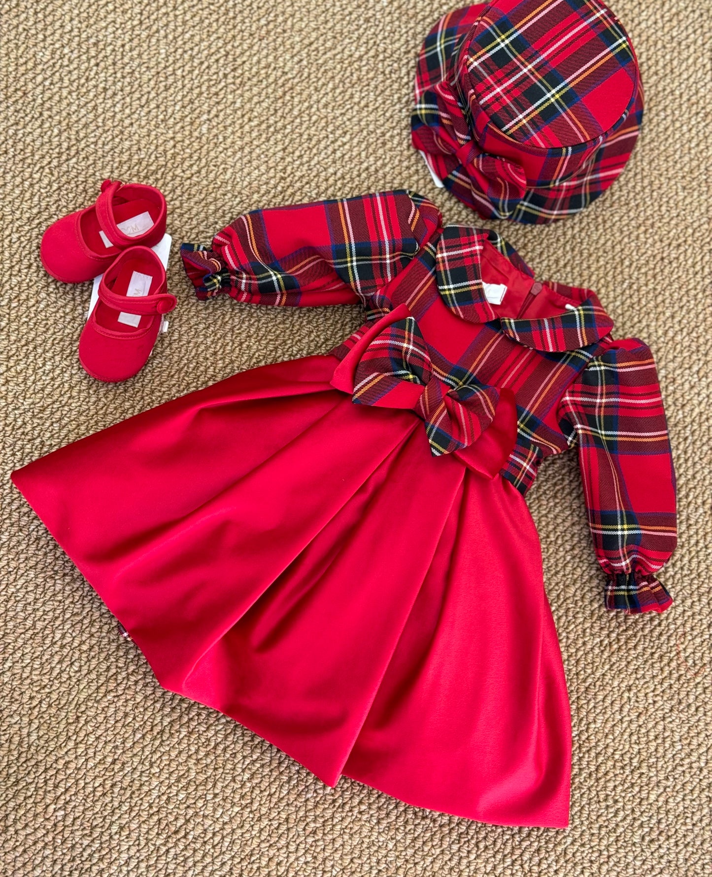Abito noel tartan e red velvet