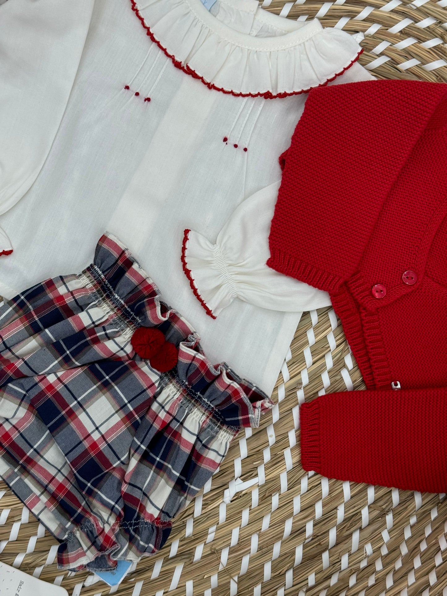 Completo blu tartan