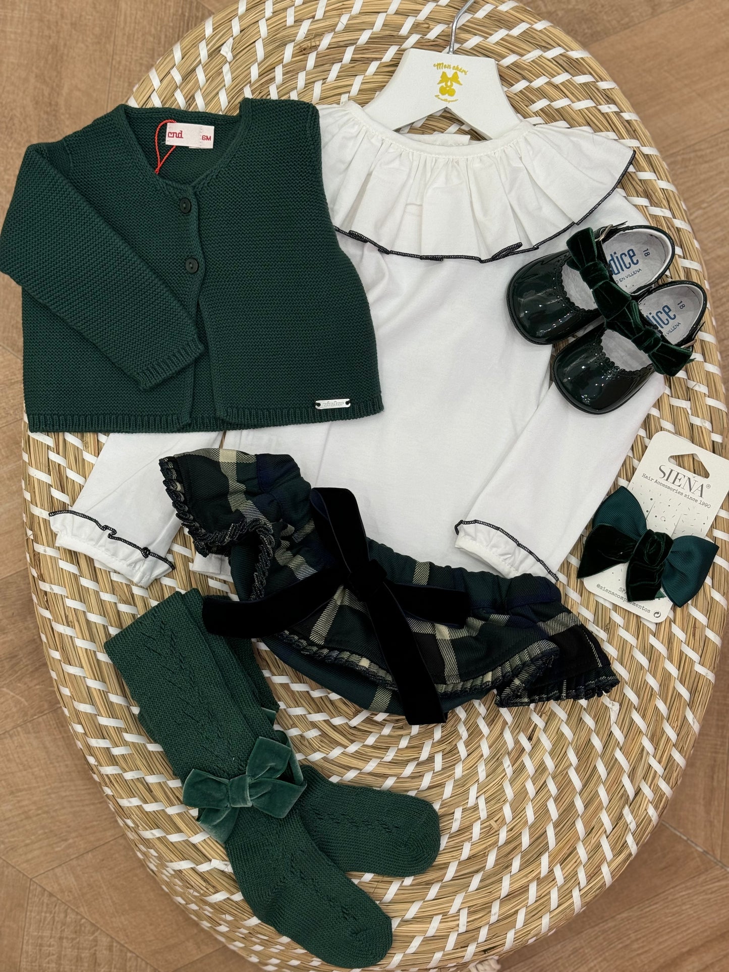 Culottina tartan verde/blu