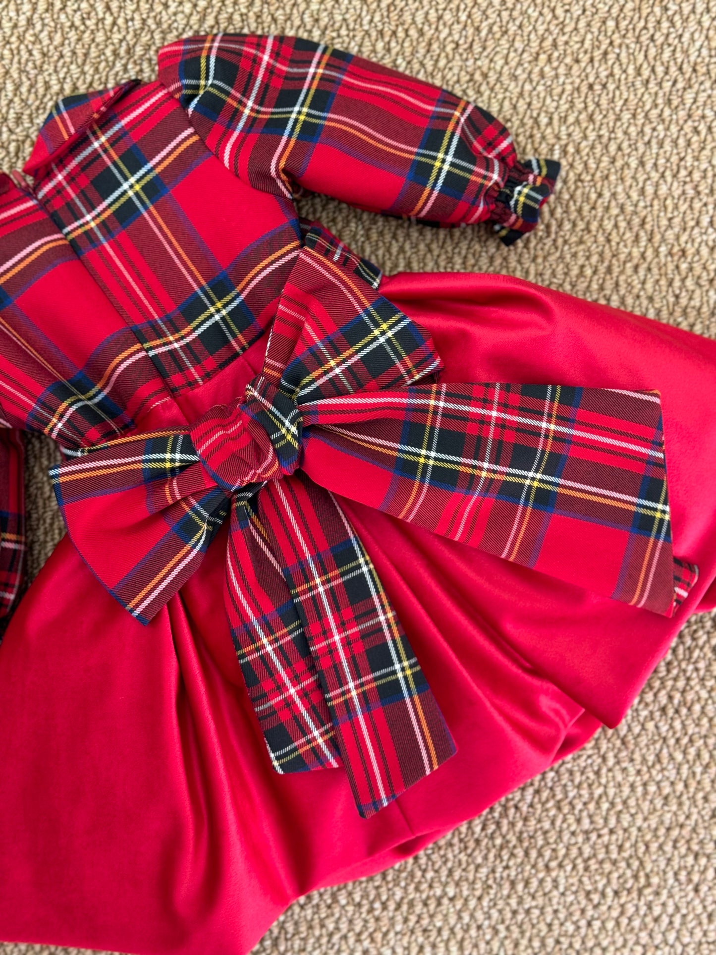 Abito noel tartan e red velvet