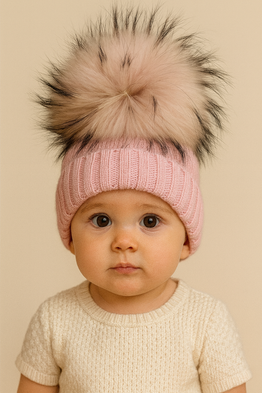 Cappello lana pink baby