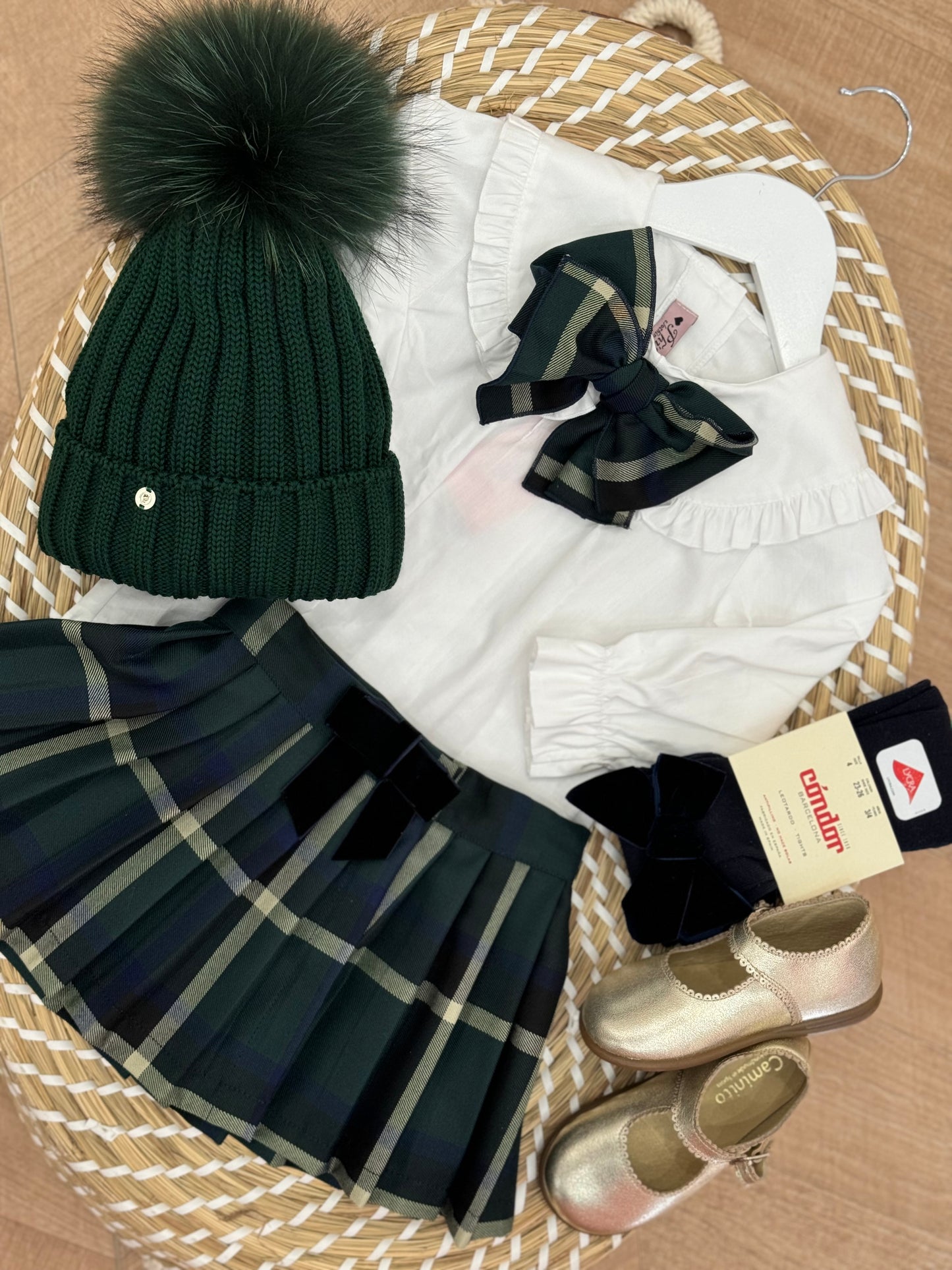 Camicia con fiocco tartan