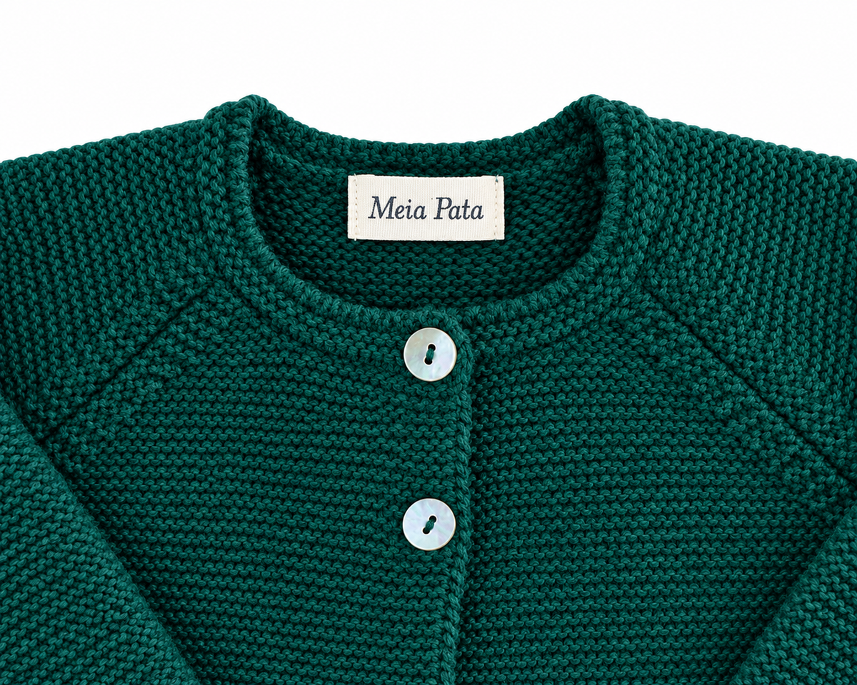 Cardigan madreperla verde abete 2009/60