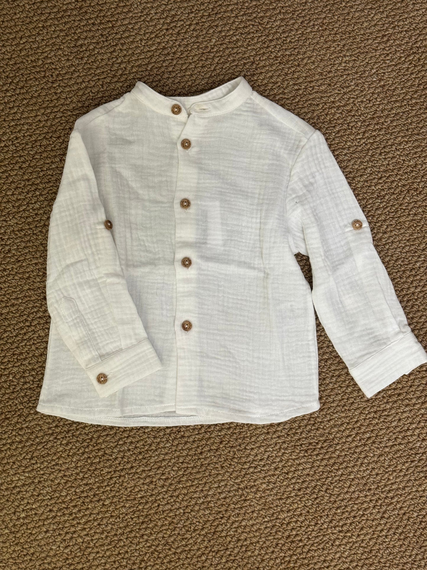 Camicia manica lunga cotone garzato