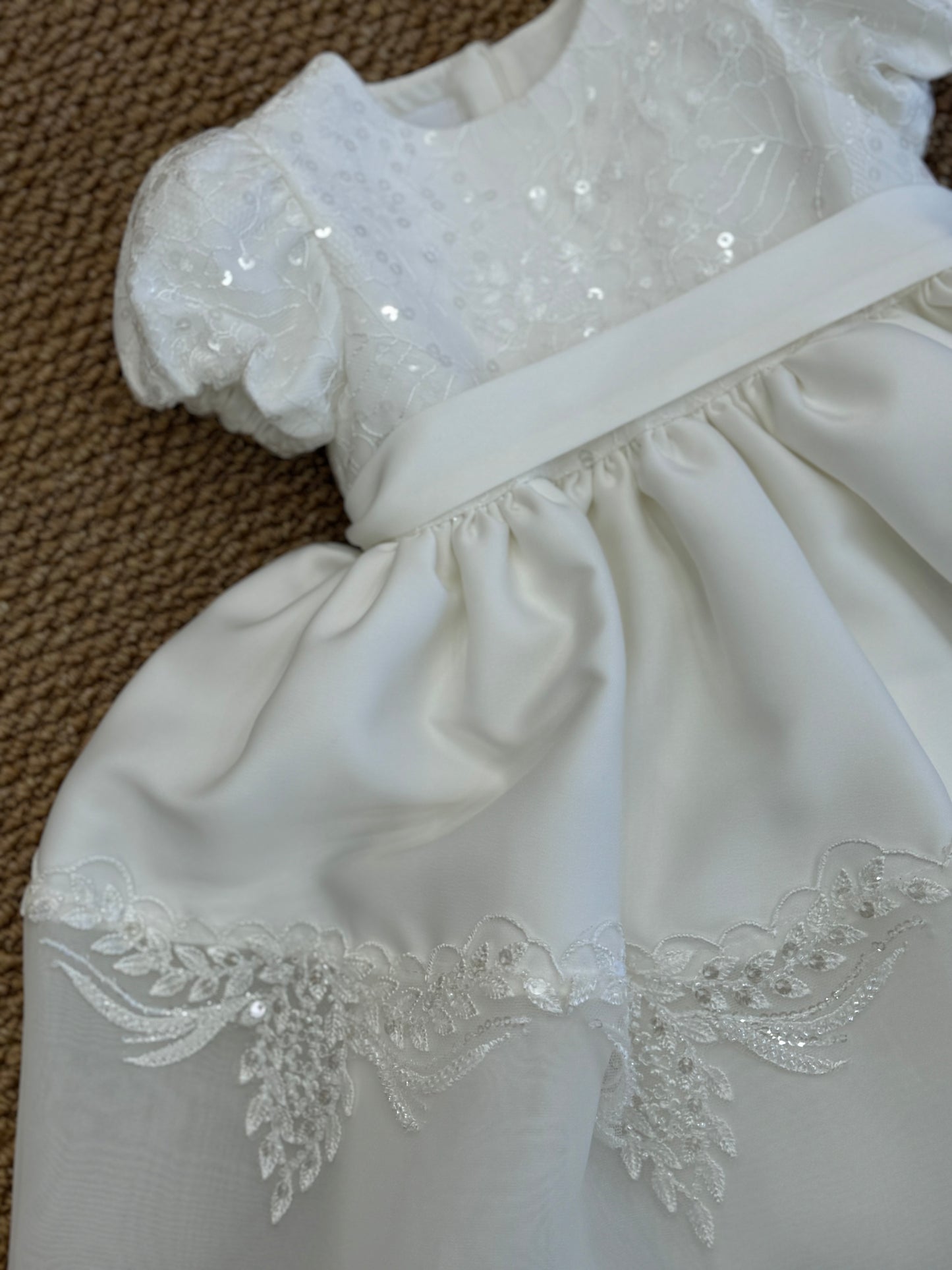 Abito battesimale micro paillettes