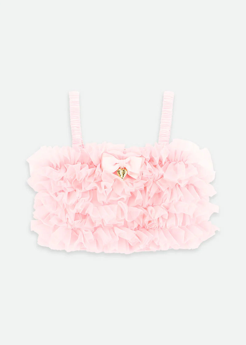 Top Aliki Tulle Ruffle Fairy Pink