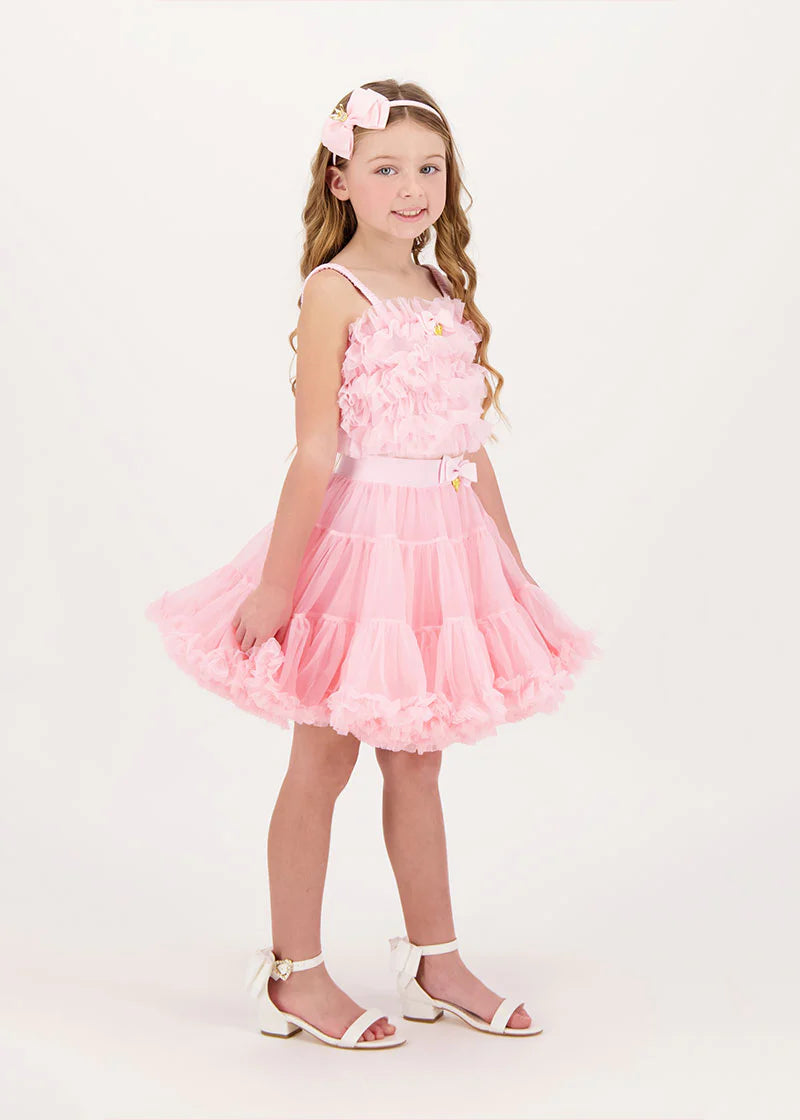 Top Aliki Tulle Ruffle Fairy Pink