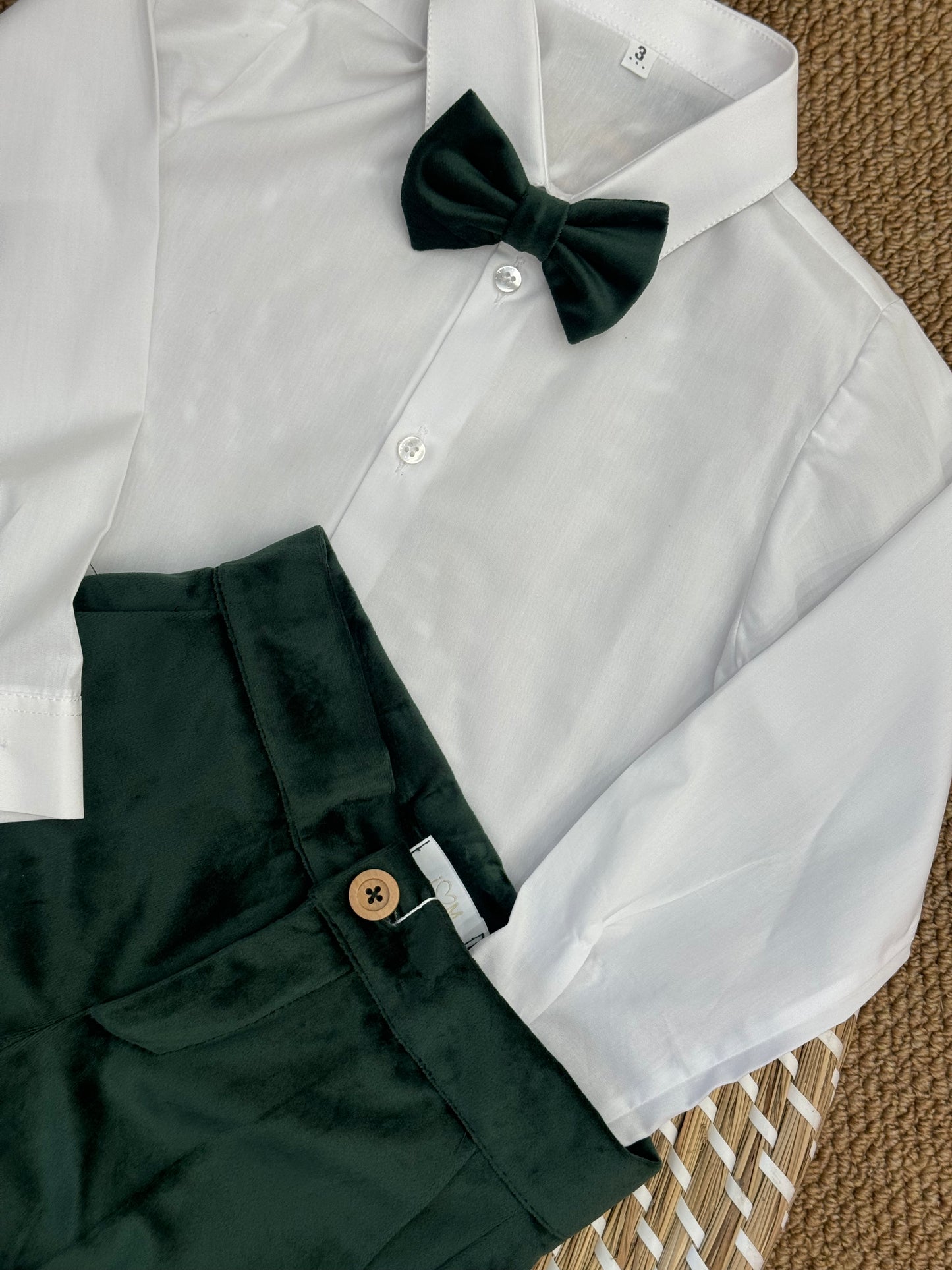 Completo verde velvet