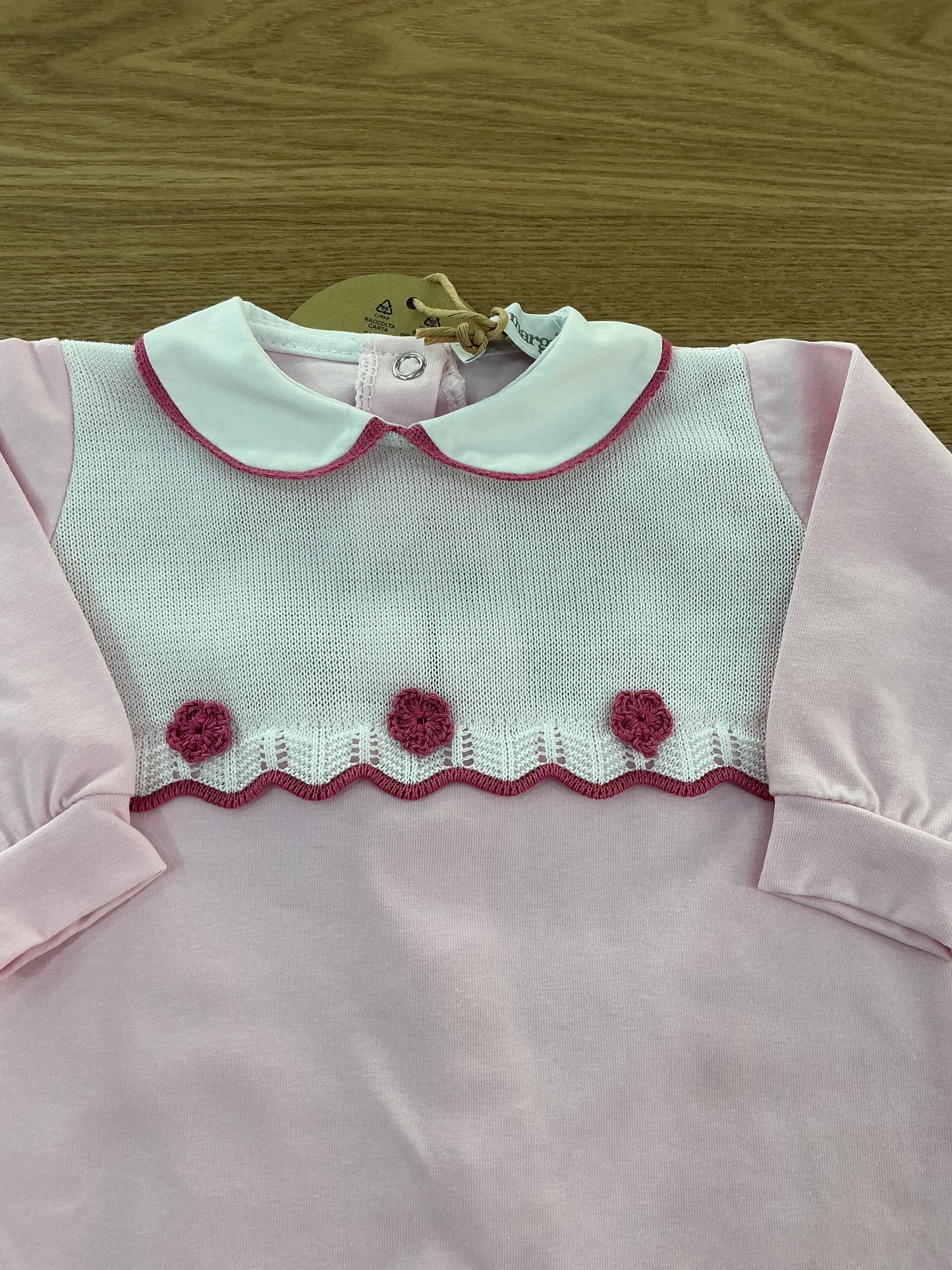 Tutina crochet rose B076