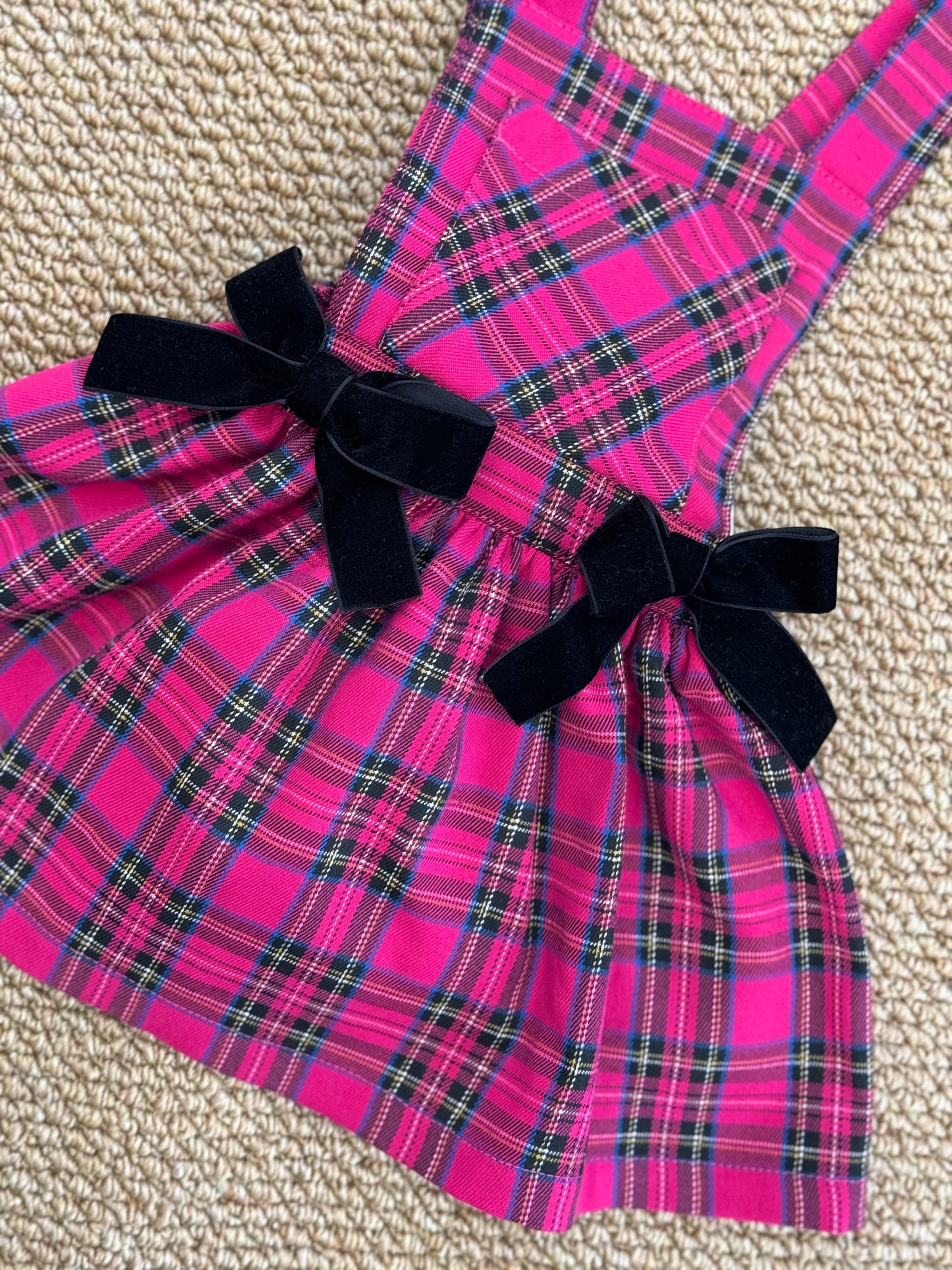 Salopette tartan fuxia