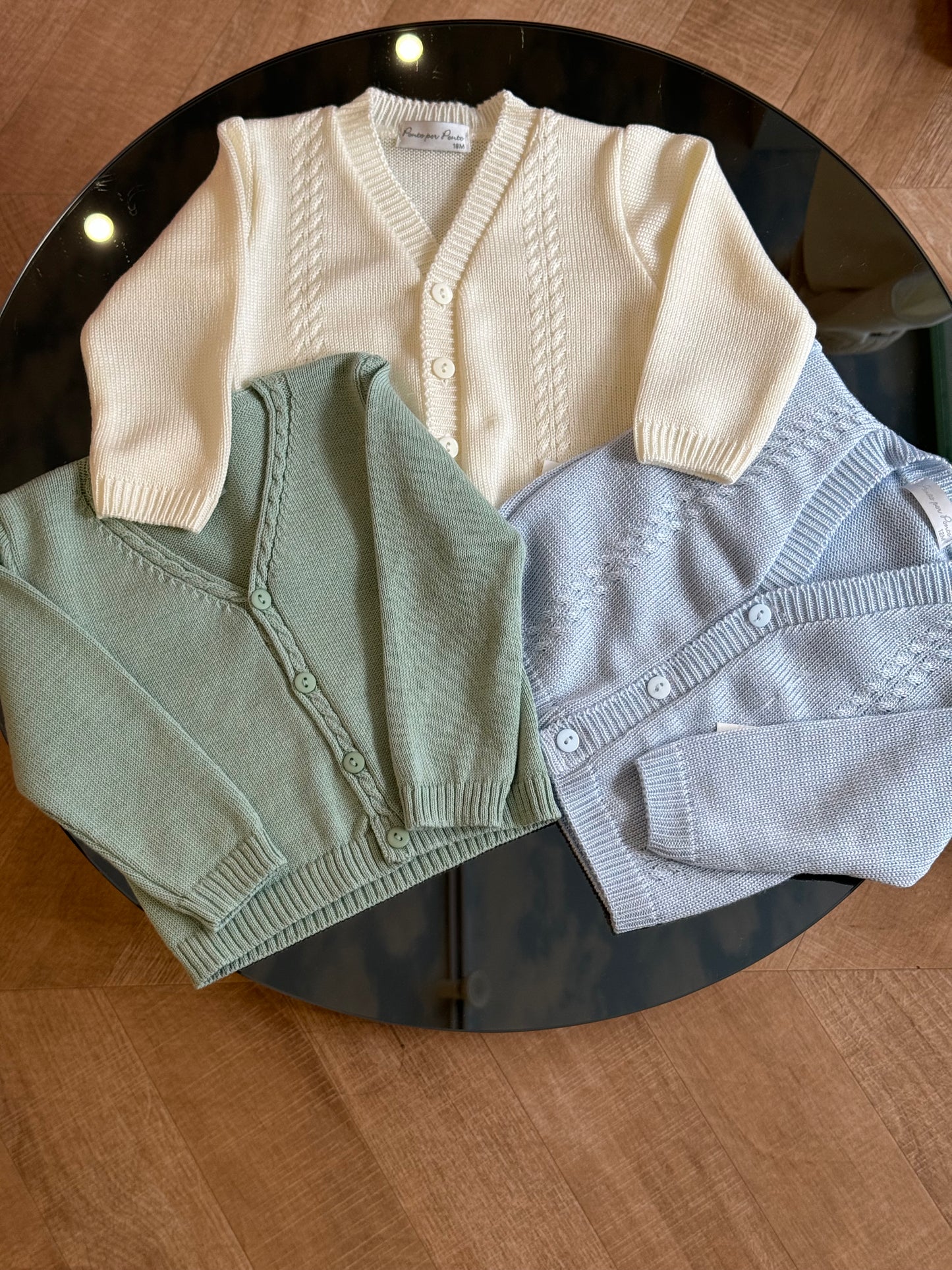Cardigan filo treccia