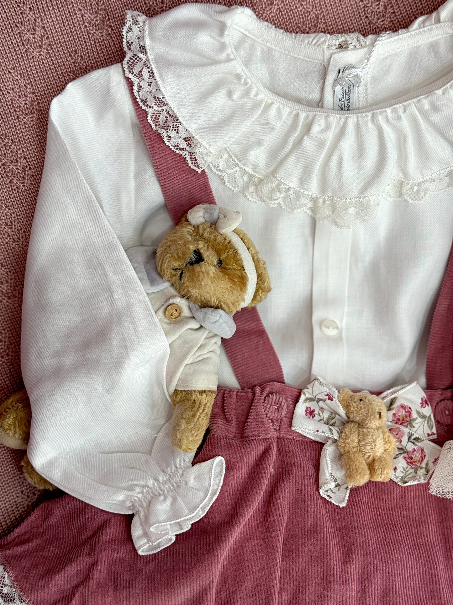 Completo salopette più camicia teddy