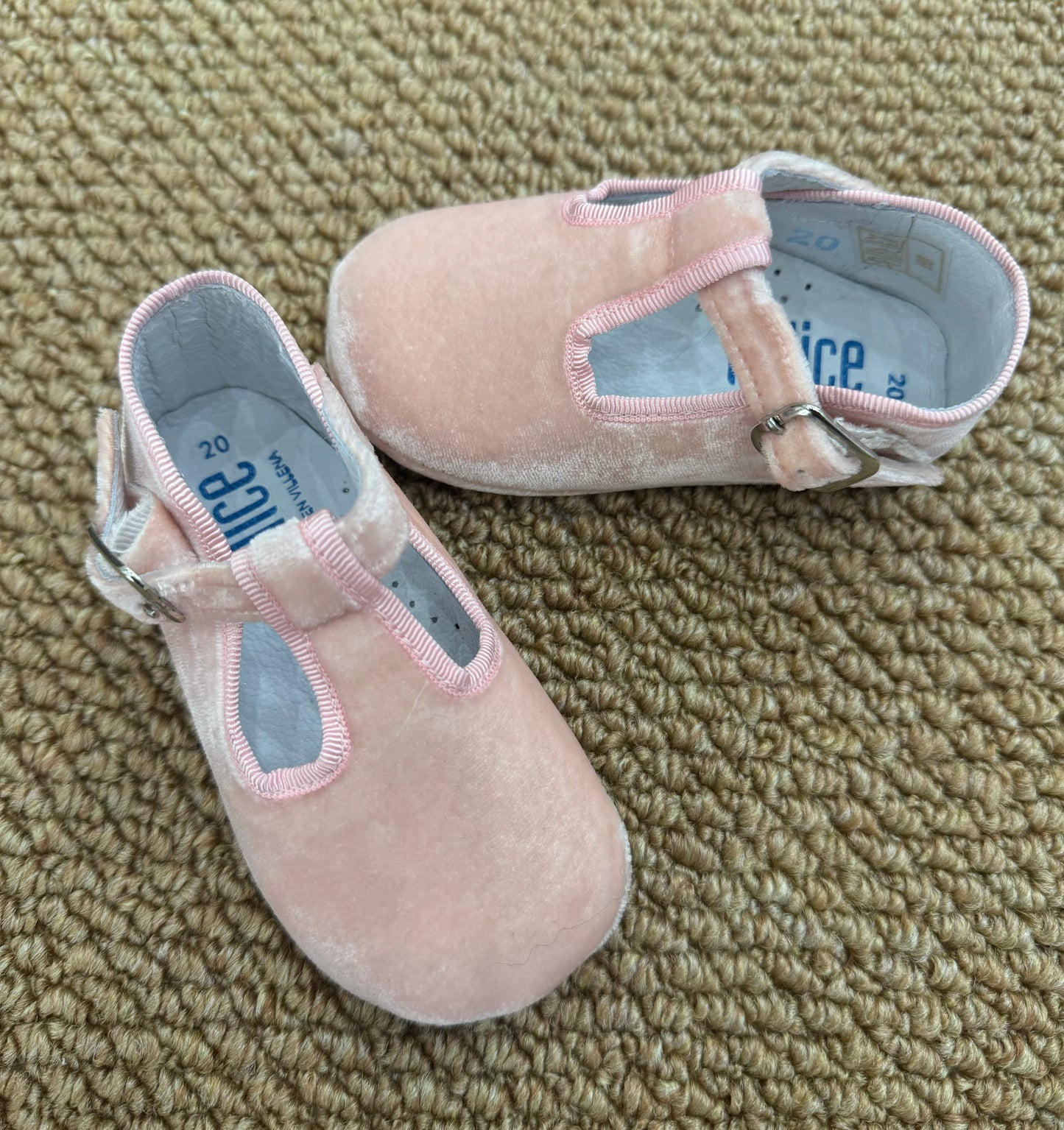 Scarpina Velluto Rosa/Tortora/Blu