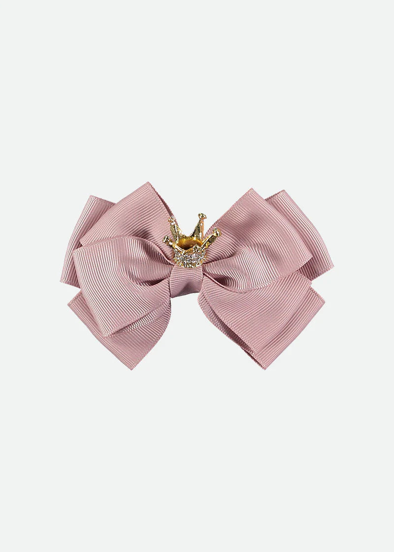 Fermaglio con fiocco e corona Tea Rose
