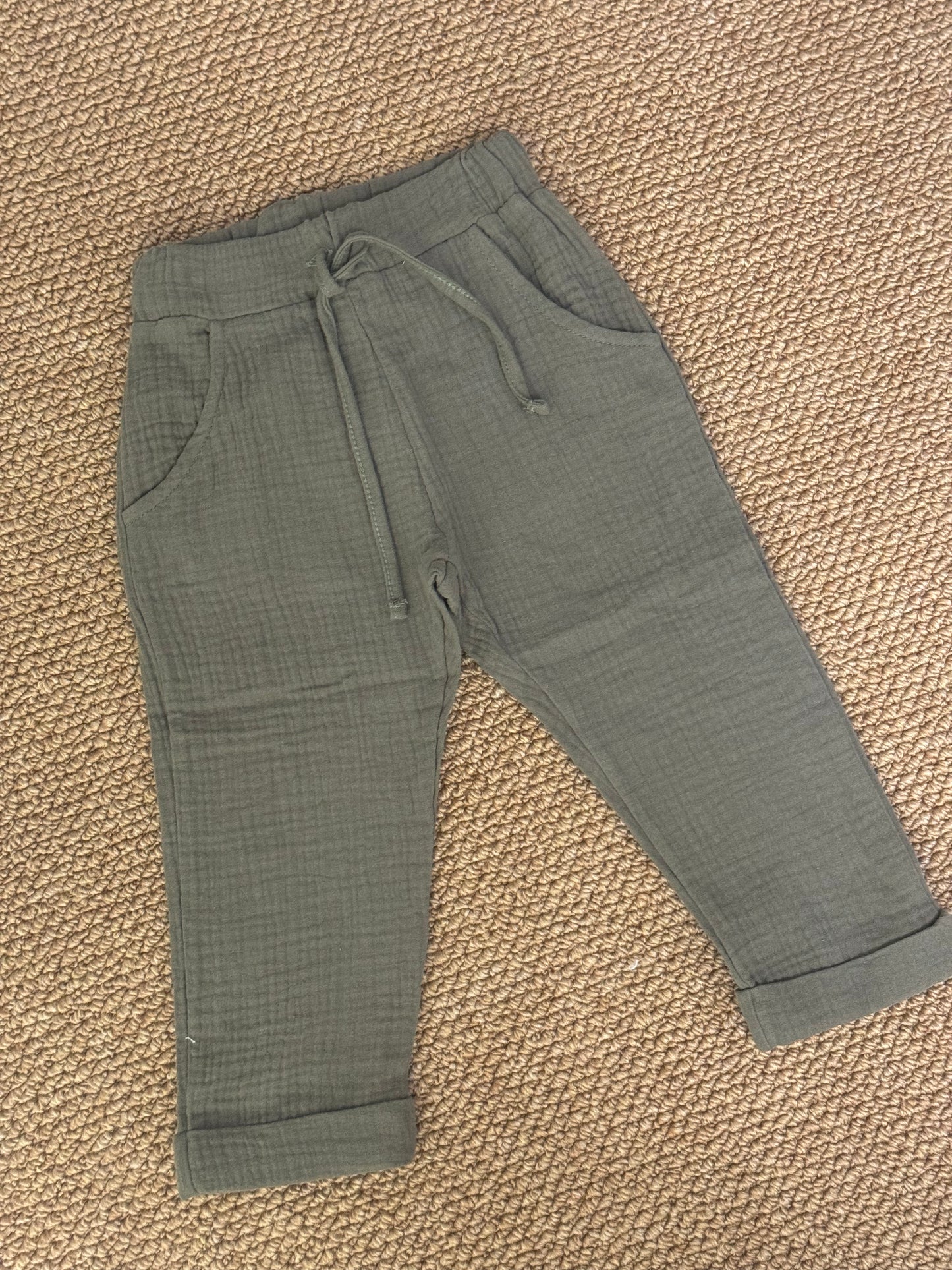 Pantalone cotone garzato