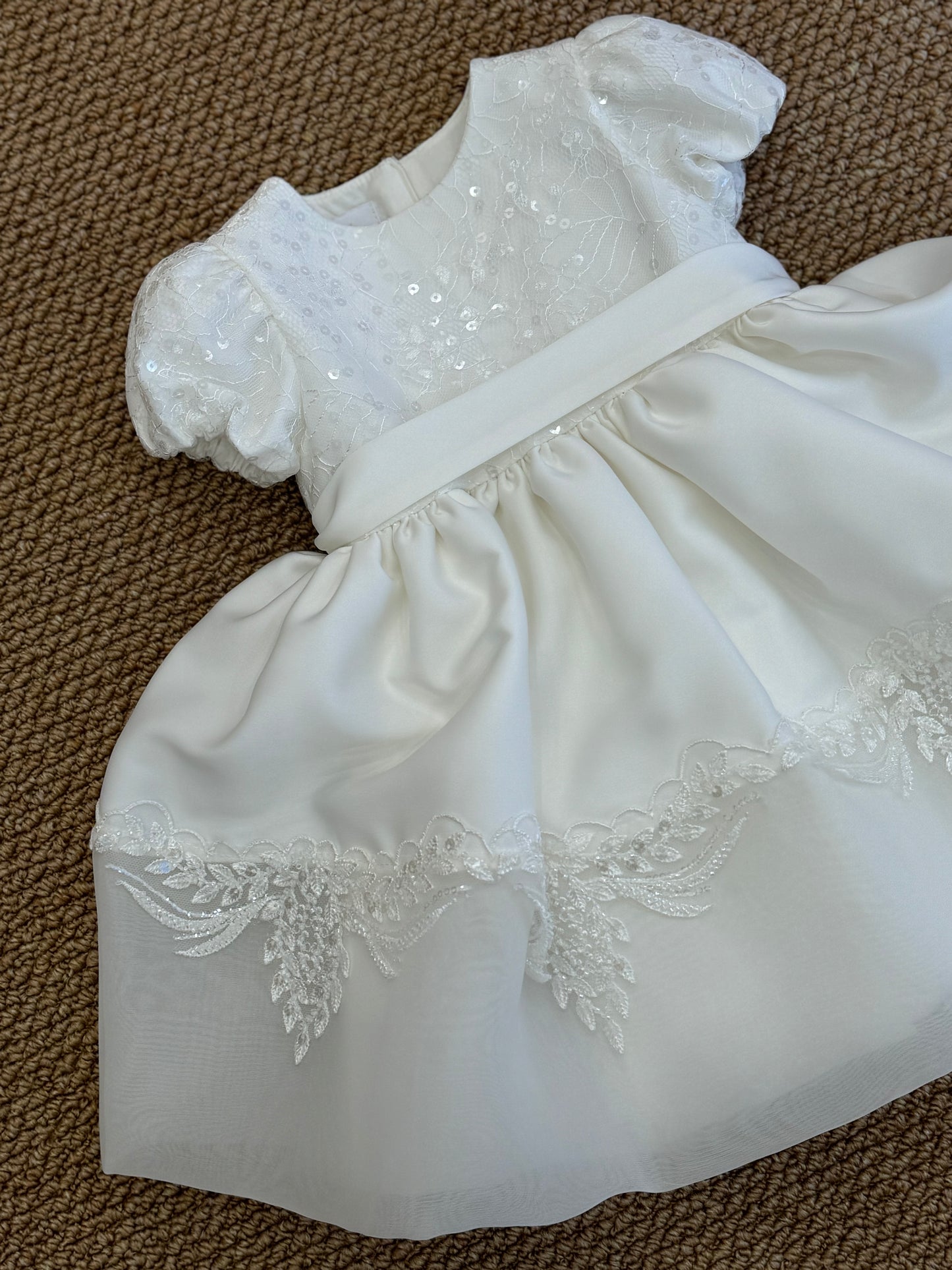 Abito battesimale micro paillettes